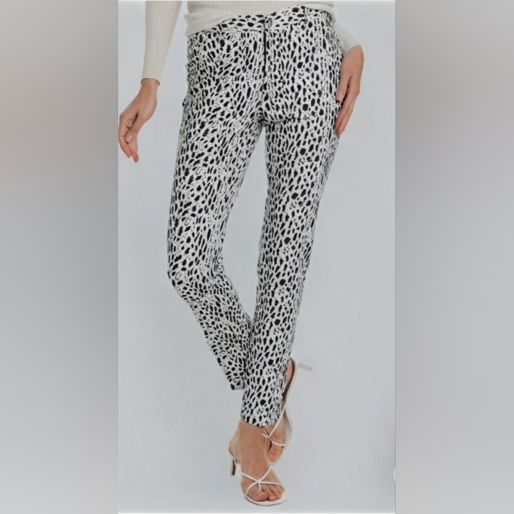 Insight x Nordstrom Snow Leopard Print Pants  Animal Print Trousers Size Medium